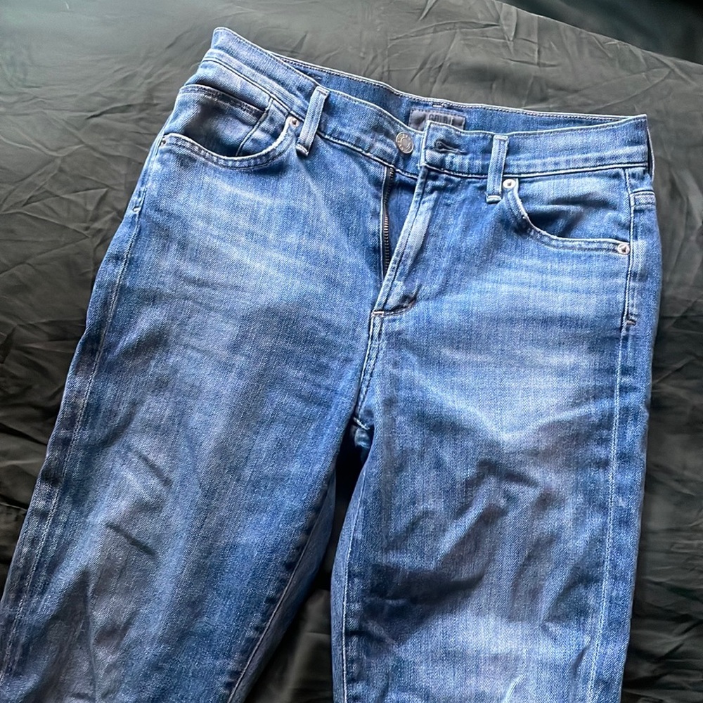 AGOLDE | Blue high rise Camille skinny spring jean